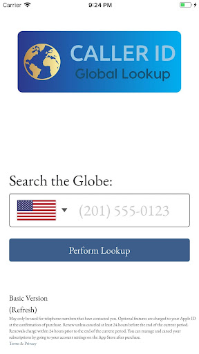 Android application Caller-ID Global Lookup screenshort