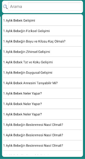 0 - 1 Aylık Bebek gelişimi Screen 3