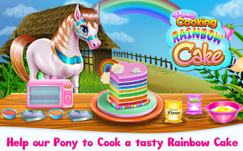 Pony Cooking Rainbow Cake 1