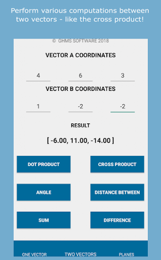 Vector Calculator Plus Screen 2