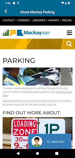 Android application Mackay Parking screenshort
