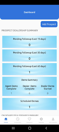 Android application Prospect screenshort