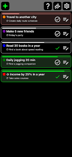 Android application Goal Tracker - My way of life screenshort