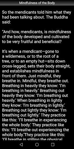 Mindfulness of the Body Sutta Screen 3