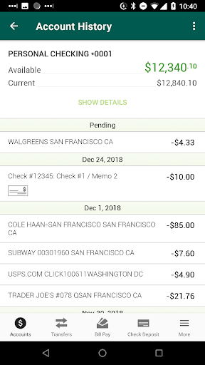 Triangle Credit Union Screen 2