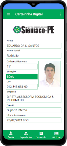 Carteirinha SIEMACO PETROLINA Screen 3