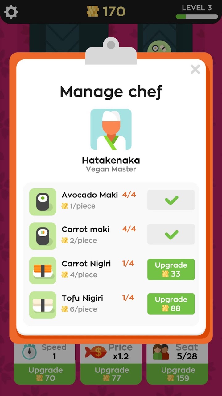 Hack Sushi Bar Idle