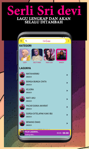 Android application Serli sridevi Mataharimu Lirik screenshort