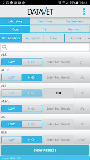 Android application DATAVET screenshort
