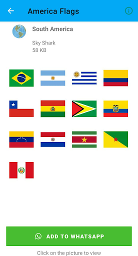 America Flags Stickers Screen 2