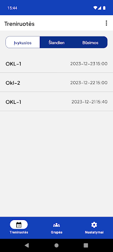 Android application Sportas Klaipėda screenshort