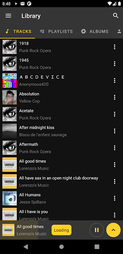 Android application Reverse Music Player screenshort