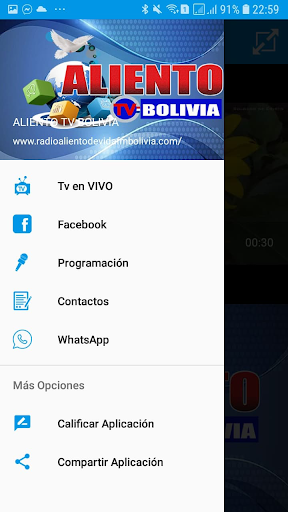 Android application ALIENTO TV BOLIVIA screenshort
