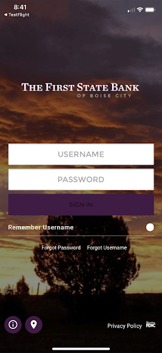 Android application First State Bank of Boise City screenshort
