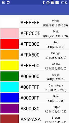 Color Codes  colors RGB# Screenshot 4 - AppWisp.com