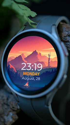 Android application Campfire Mountain Watch Face screenshort