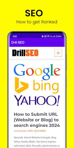 Android application Drill SEO - SEO Tutorials screenshort