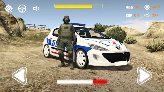Drive Peugeot 308: Police Car