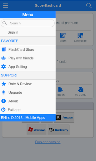 Screenshot of MTS Flashcards