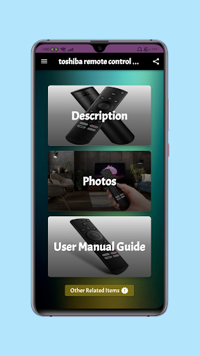 Android application toshiba remote control guide screenshort