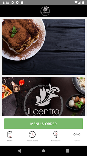 Android application il centro Restaurant screenshort