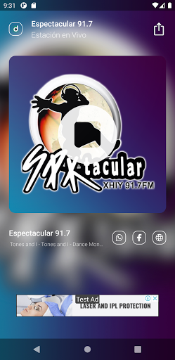 Espectacular 91.7 FM Screen 2