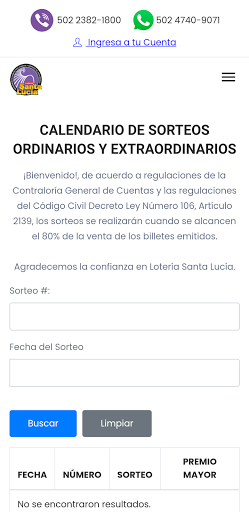 Lotería Santa Lucía Screen 3