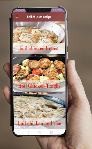 Android application boil chicken recipe screenshort
