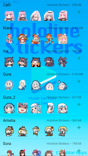 Android application Hololive Stickers screenshort