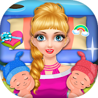 Pregnant Mommy And Newborn Twin Baby Care Game