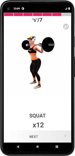 Android application Gym training plan screenshort