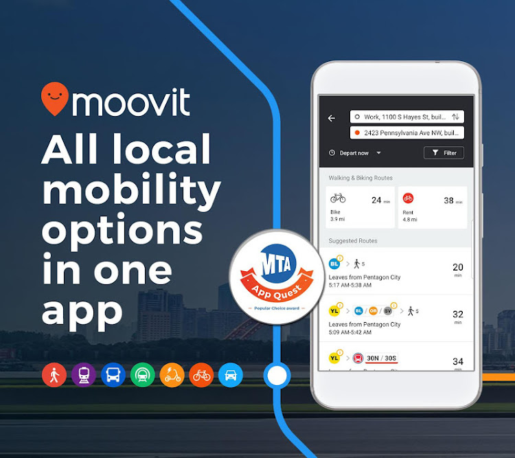 Moovit: Bus & Train Schedules - 5.143.2.1631 - (Android)