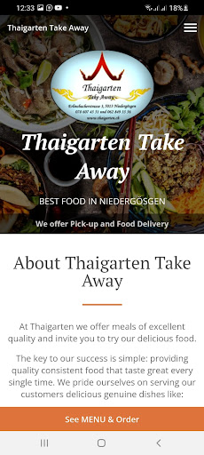 Thaigarten Take Away Screen 2
