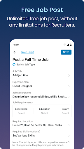 Unbolt - Chat Based Hiring App Screen 2