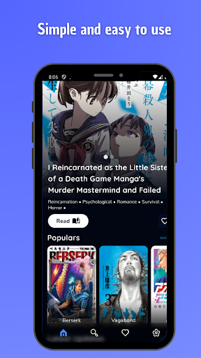 Android application MangaHub screenshort
