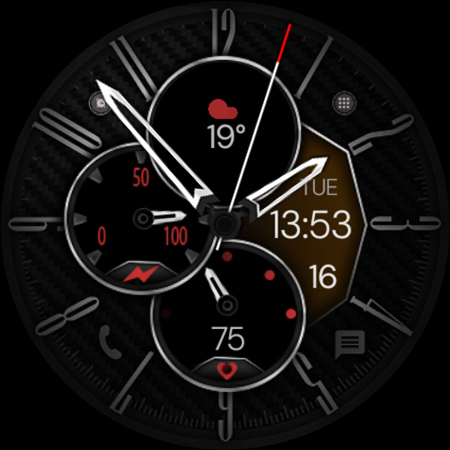 Carbon v7 analog watch face screenshot 9