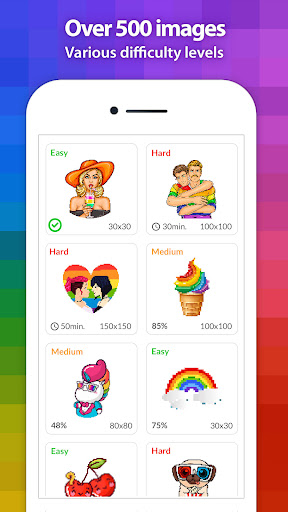 Screenshot of LGBT Color by Number