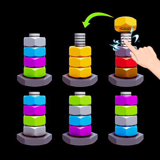Color Sort Nuts And Bolts Game