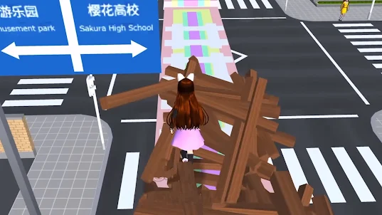 Sakura Girl Parkour Chase 3D