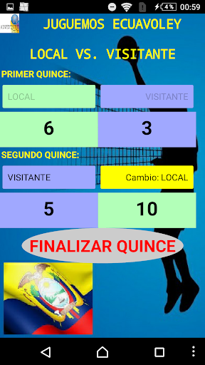 Android application Marcador ecuavoley screenshort