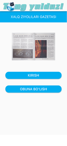 Android application Tong Yulduzi screenshort