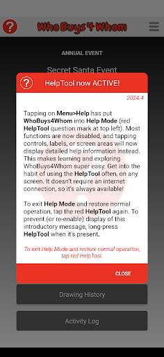 WhoBuys4Whom - Gift Event Mgr Screen 2