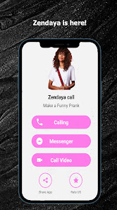 Screenshot 2 Zendaya fake video call & chat android