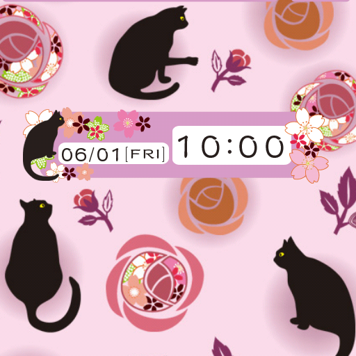 黒猫と薔薇 テーマ logo