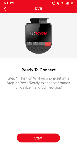 Android application Toyota DVR screenshort