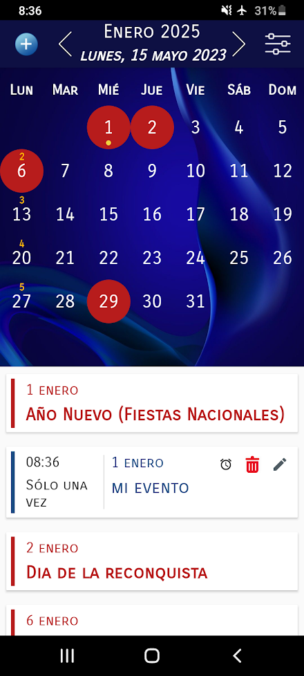 España Calendario 2024 Screen 3