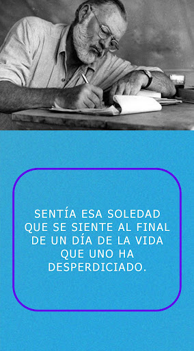 Android application Ernest Hemingway frases screenshort