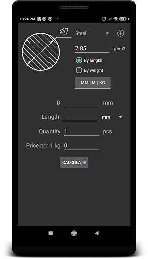 Metal Weight  Calculator Screenshot 4 - AppWisp.com