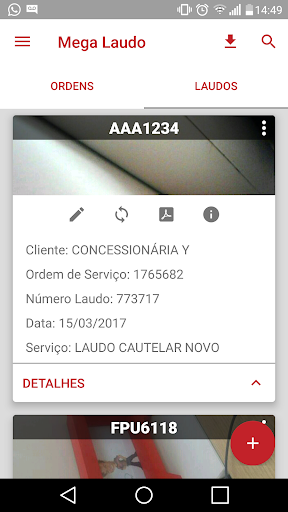 Android application Mega Laudo screenshort