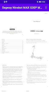 Segway Ninebot MAX G30P Manual